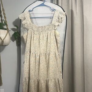 Roolee Cream Floral Dress